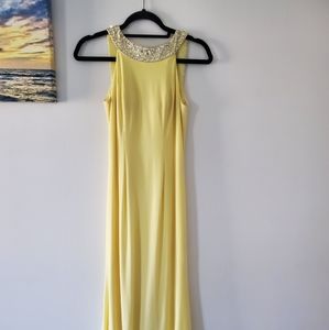 Cocktail yellow dress, size 4